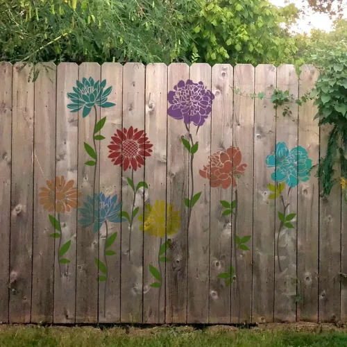 Large Flower Stencils for Painting - 10-Piece Set for Wood, Walls & Crafts