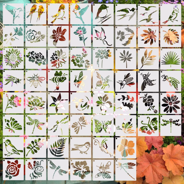 60-Piece Painting Stencils for Wood, Canvas & Crafts - Image 2