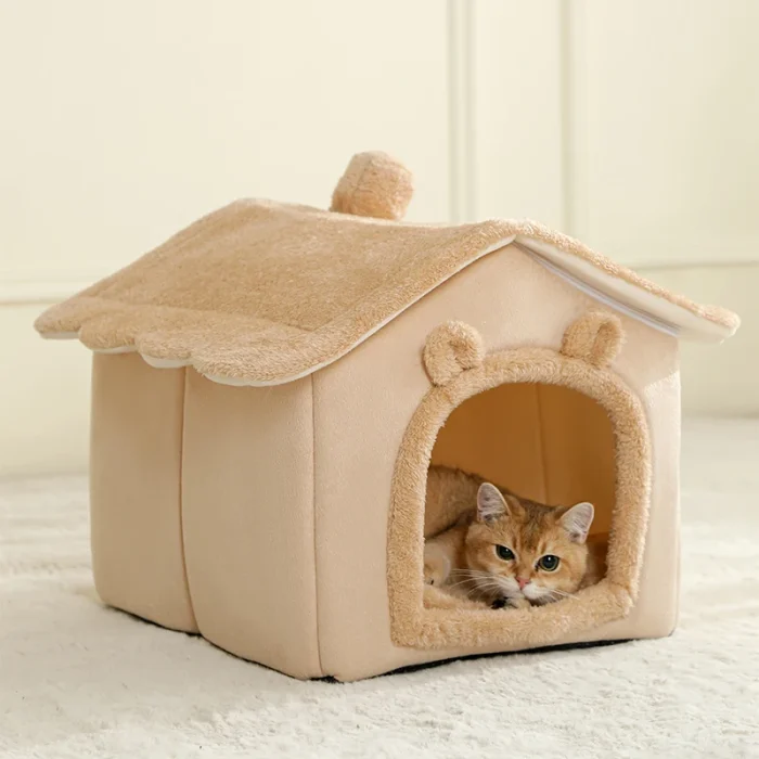 Foldable Pet House & Bed | Removable Washable Cat & Dog Cave Sofa - Image 2