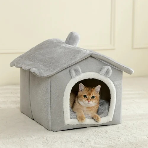 Foldable Pet House & Bed | Removable Washable Cat & Dog Cave Sofa
